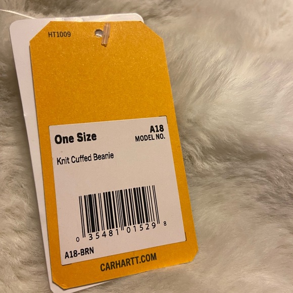 NWT! Carhartt adult acrylic original beanie in brown - Picture 3 of 5